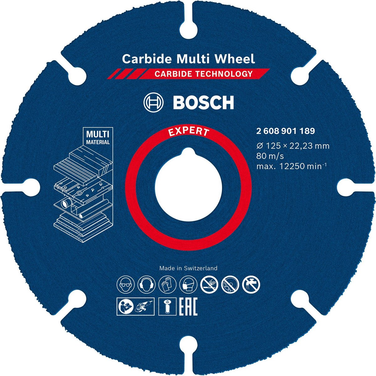 Bosch série expert - lame de scie universelle - 125 mm - pour bois, plastique, plâtre