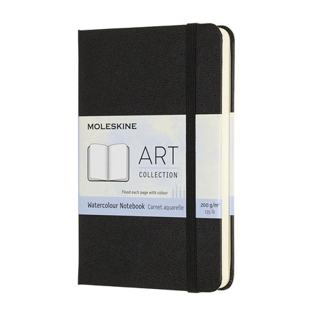 Carnet d'aquarelle d'art Moleskine - poche - couverture rigide - noir