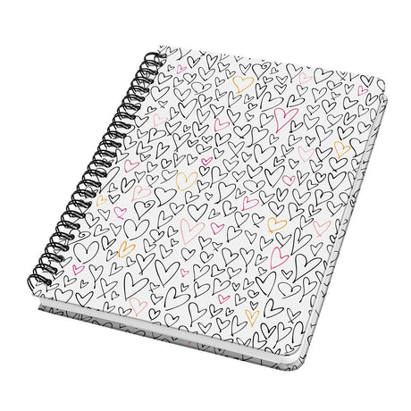 Cahier à spirale Sigel - jolie - couverture rigide - a5 - 120 pages - points - papier 100 grammes - coeurs sauvages - si-jn620