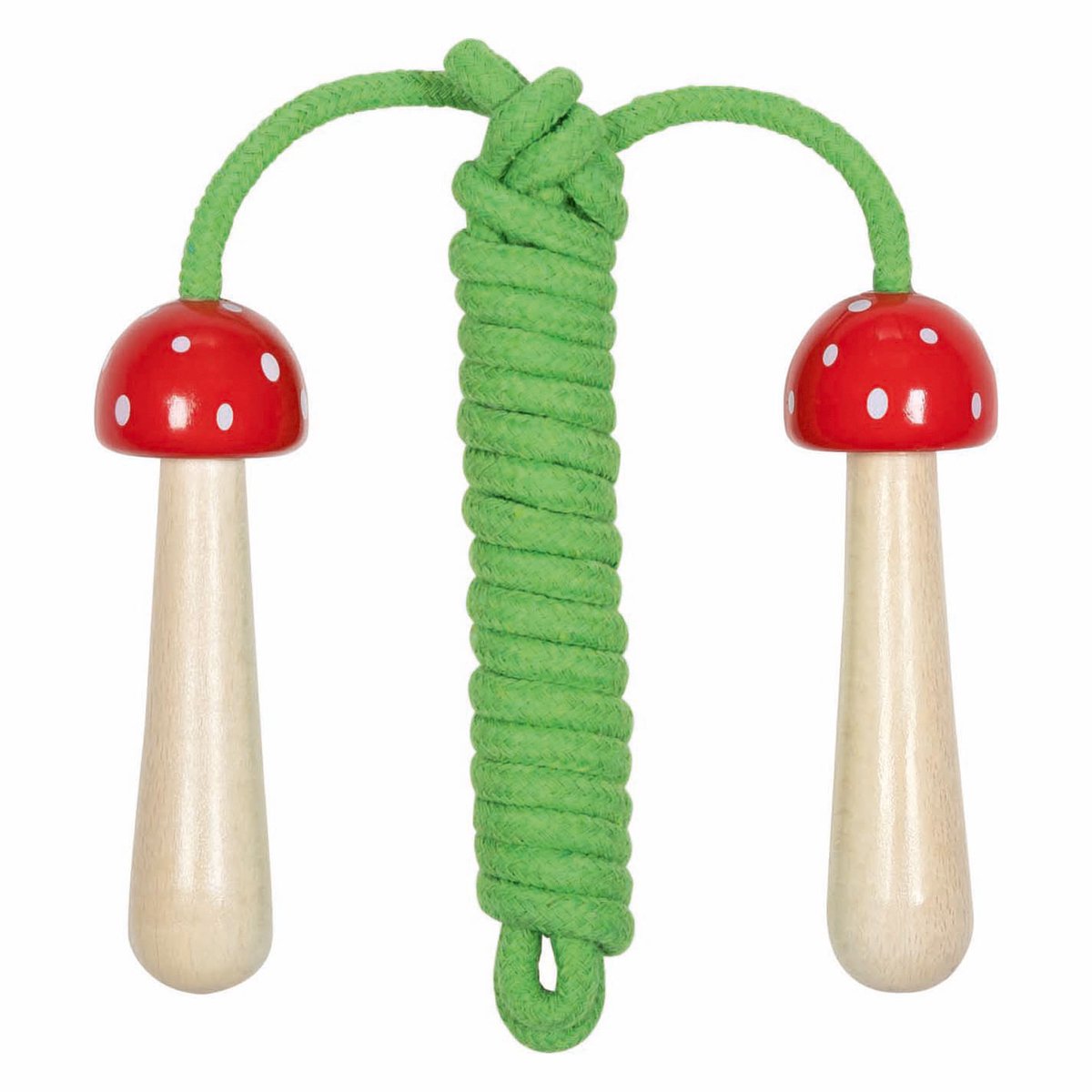Goki corde à sauter manches en bois champignon
