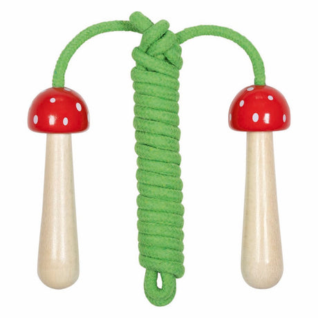 Goki corde à sauter manches en bois champignon