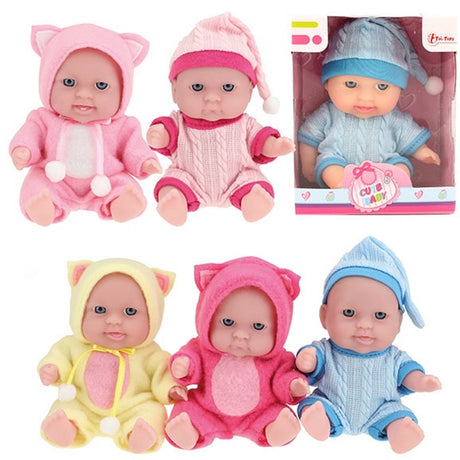Toi-toys poupée avec ensemble de vêtements 14 cm rose clair