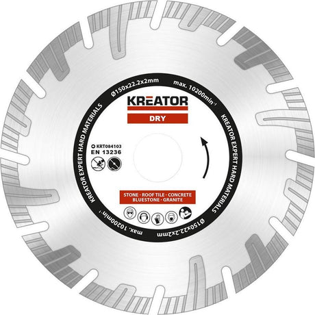 Kreator krt084103 jeu de disques diamantés – ø150mm