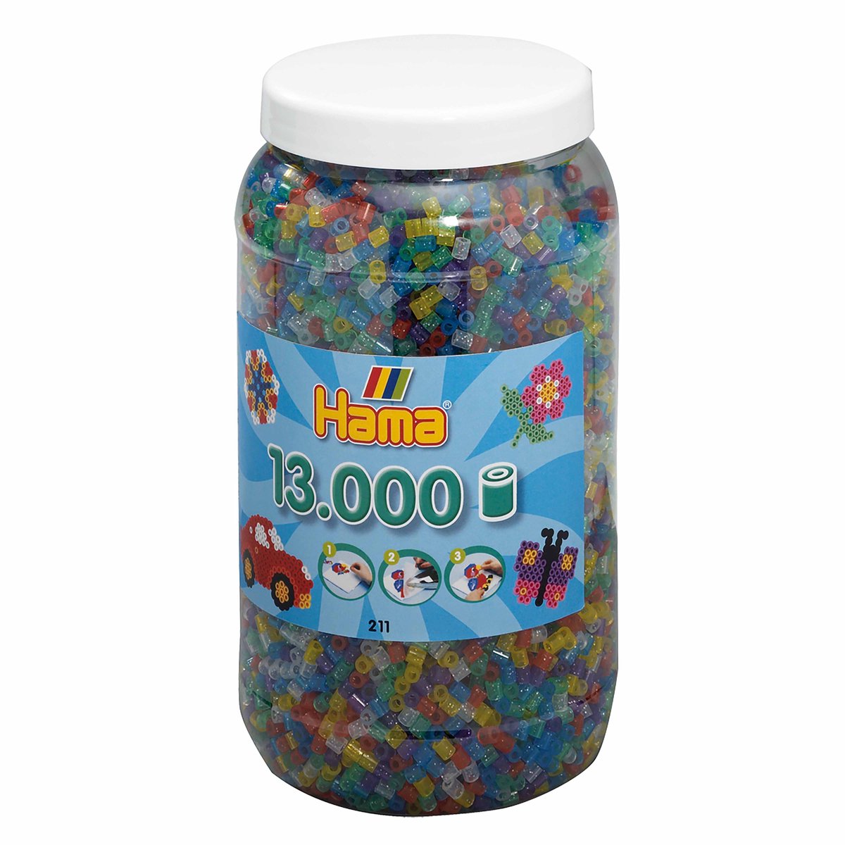 HAMA Iron Perles en Pot Glittermix (054), 13 000e.