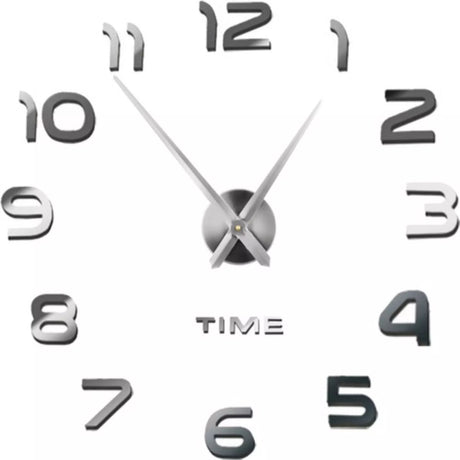 Horloge murale Ruhhy diy - taille réglable 60-130 cm - effet miroir moderne