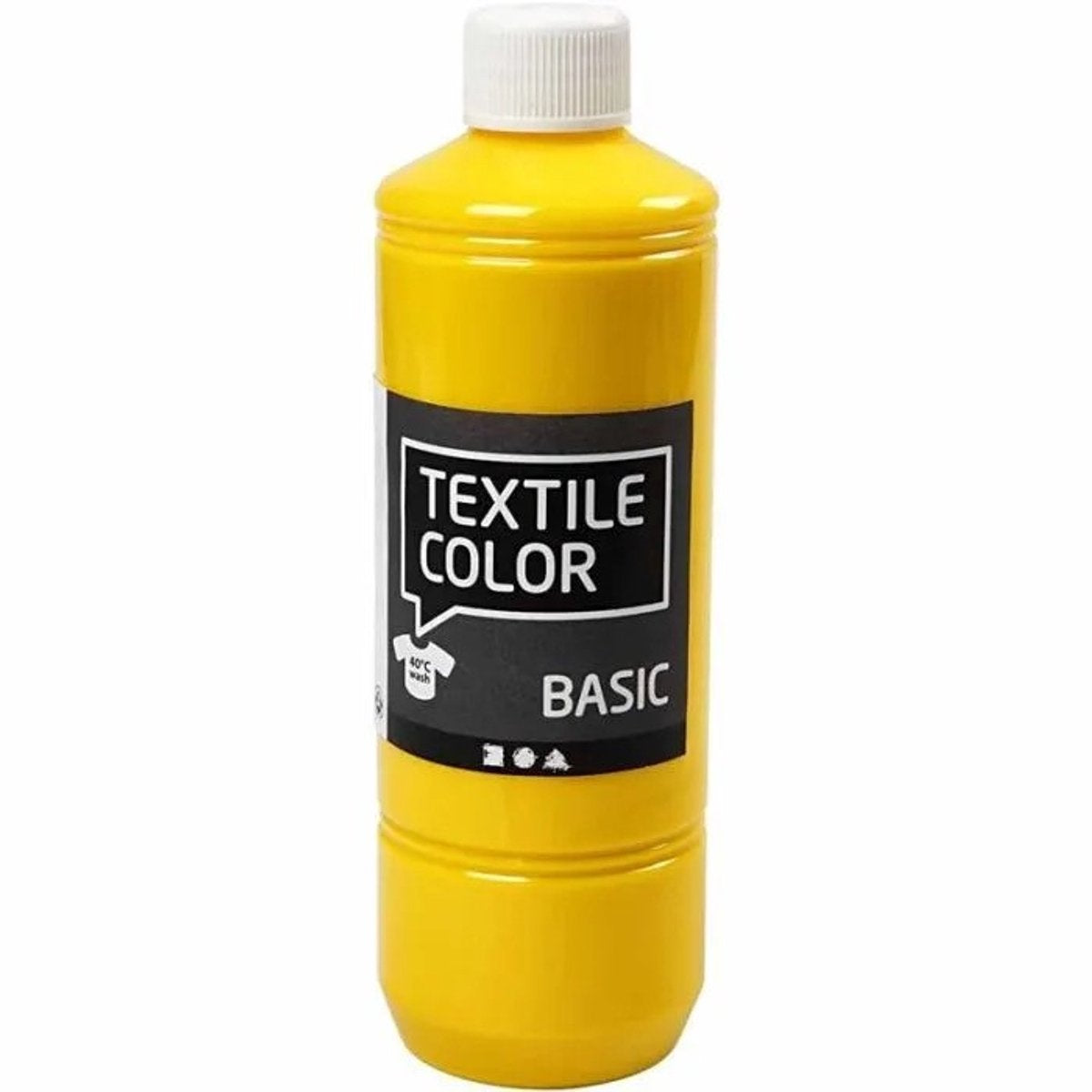 Peinture textile Creativ company - jaune primaire, 500ml