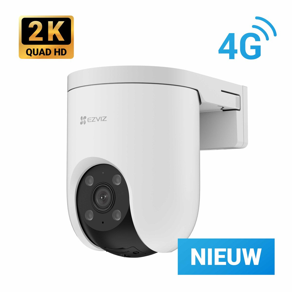 Ezviz h8c 2k 4g - caméra de sécurité - pour l'extérieur - 360° ptz - suivi ai - pas de frais mensuels - ip65 - caméra 4g