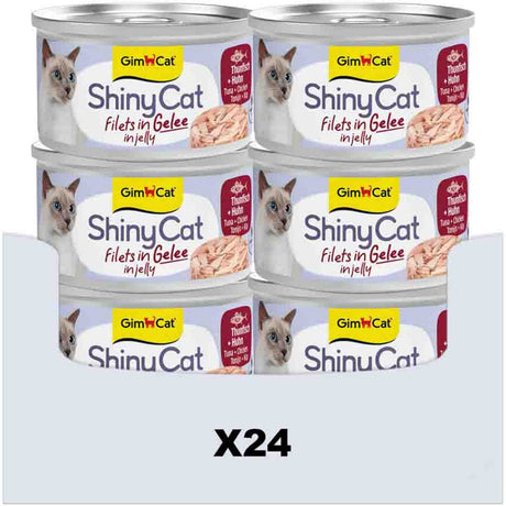 Filets de Shinycat Gimcat en gelée de thon + poulet, 24 x 70 g