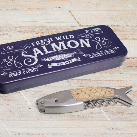 Tire-bouchon saumon Balvi dans une boîte cadeau