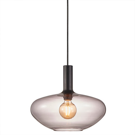 Nordlux alton 35-lampe suspendue-e27-verre fumé noir