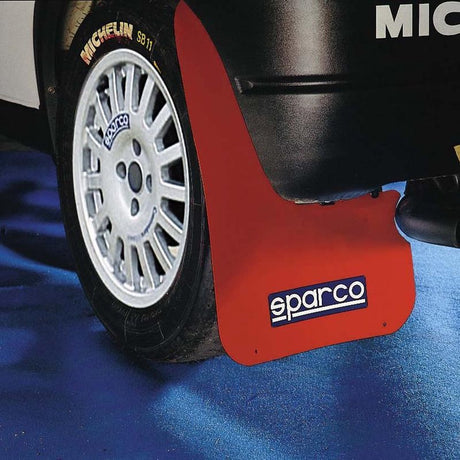 Bavettes universelles Sparco 'grandes' - rouge jeu de 2 pièces