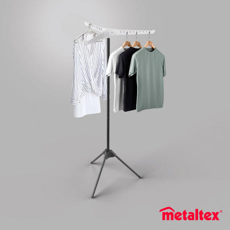Metaltex - étendoir tri-hang - étendoir réglable - 150cm - multifonctionnel - pliable - pour 33 cintres