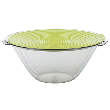 Saladier Westmark, avec poignées et couvercle, capacité : 4 litres, ø 32 cm, plastique, sans BPA, frais, couleur : vert transparent, 2440227a