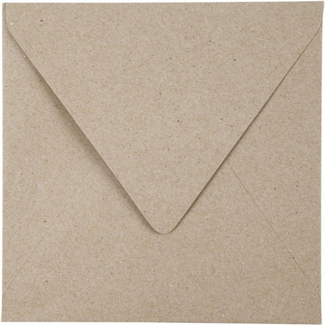 Enveloppe recyclée Creativ company, format enveloppe 16x16 cm, 120 gr, naturel, 50 pièces 1 boîte