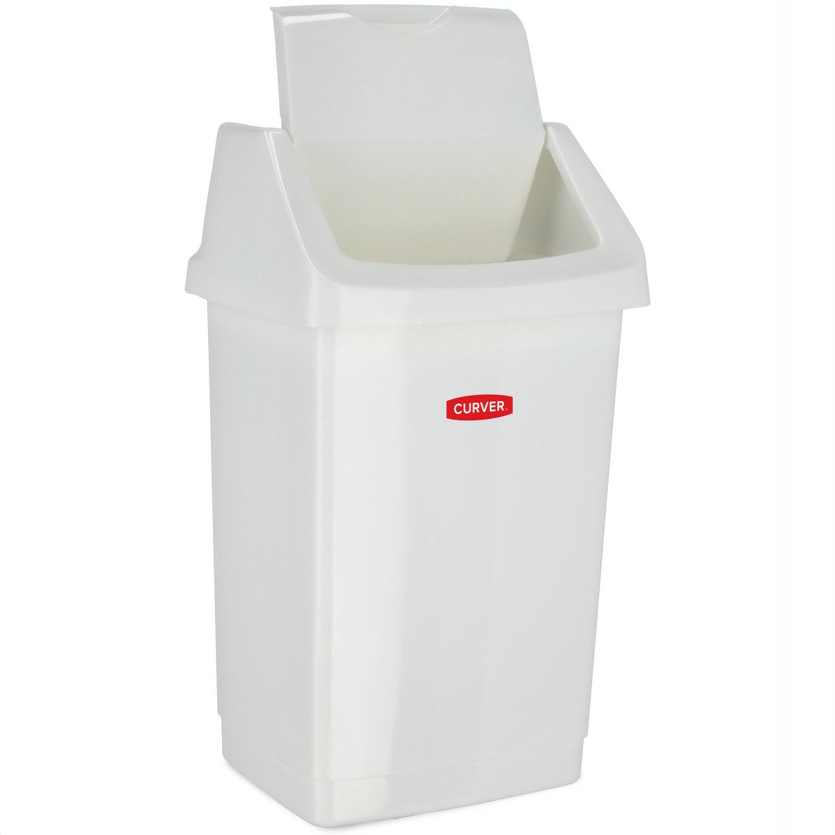 Poubelle Curver « click-it » 25l, plastique, blanc, 32,5 x 26,5 x 50,5 cm