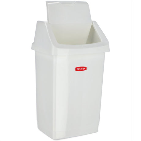 Poubelle Curver « click-it » 25l, plastique, blanc, 32,5 x 26,5 x 50,5 cm