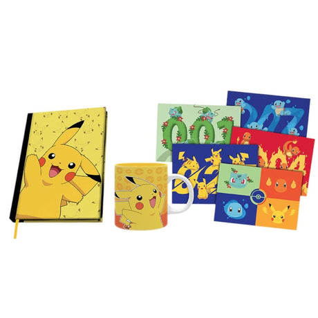 Abystyle coffret cadeau pokemon pikachu carnet a5 + mug + cartes postales