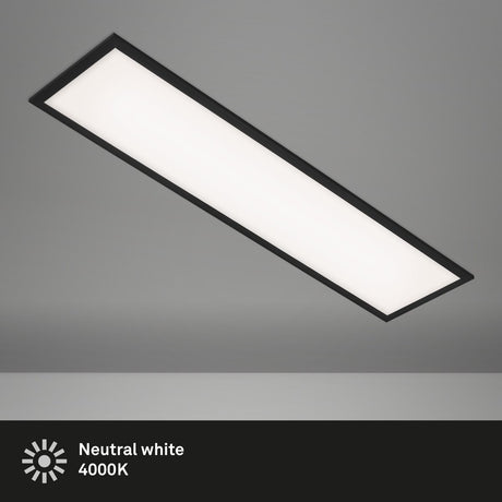Briloner simple - plafonnier LED - plafonnier - panneau - 22w - 2 200 lm - lumière blanc neutre 4 000 K - 100 cm - noir