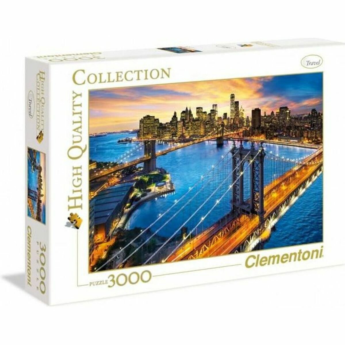 Clementoni - puzzle - 3000 pièces - new york - puzzle pour adultes - collection de haute qualité