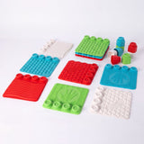 Clementoni soft clemmy - parcours sensoriel - jouets sensoriels - tapis de jeu - blocs et tapis de jeu pour bébé - avec blocs empilables en mousse souple - 6 - 36 mois