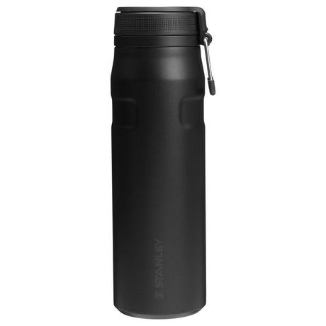 Bouteille d'eau Stanley twist flip 2.0 avec bouchon tournant avec ressort 0,7 l - 10 heures froides - 2 jours froides avec de la glace - gourde en acier inoxydable - sans BPA - étanche - passe au lave-vaisselle - noir