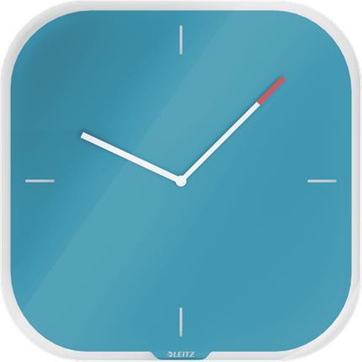 Leitz Eitz horloge murale en verre silencieuse et confortable - horloge murale inscriptible avec marqueur - bleu serein