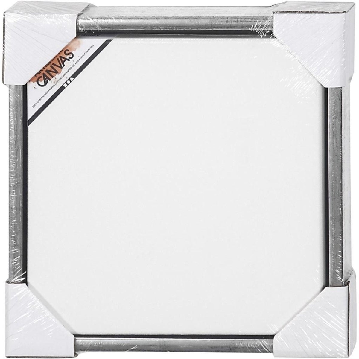 Toile d'entreprise Creativ avec cadre, dim. 20x20 cm, 360 gr, argent antique, blanc, 1 pièce