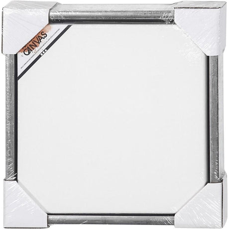 Toile d'entreprise Creativ avec cadre, dim. 20x20 cm, 360 gr, argent antique, blanc, 1 pièce