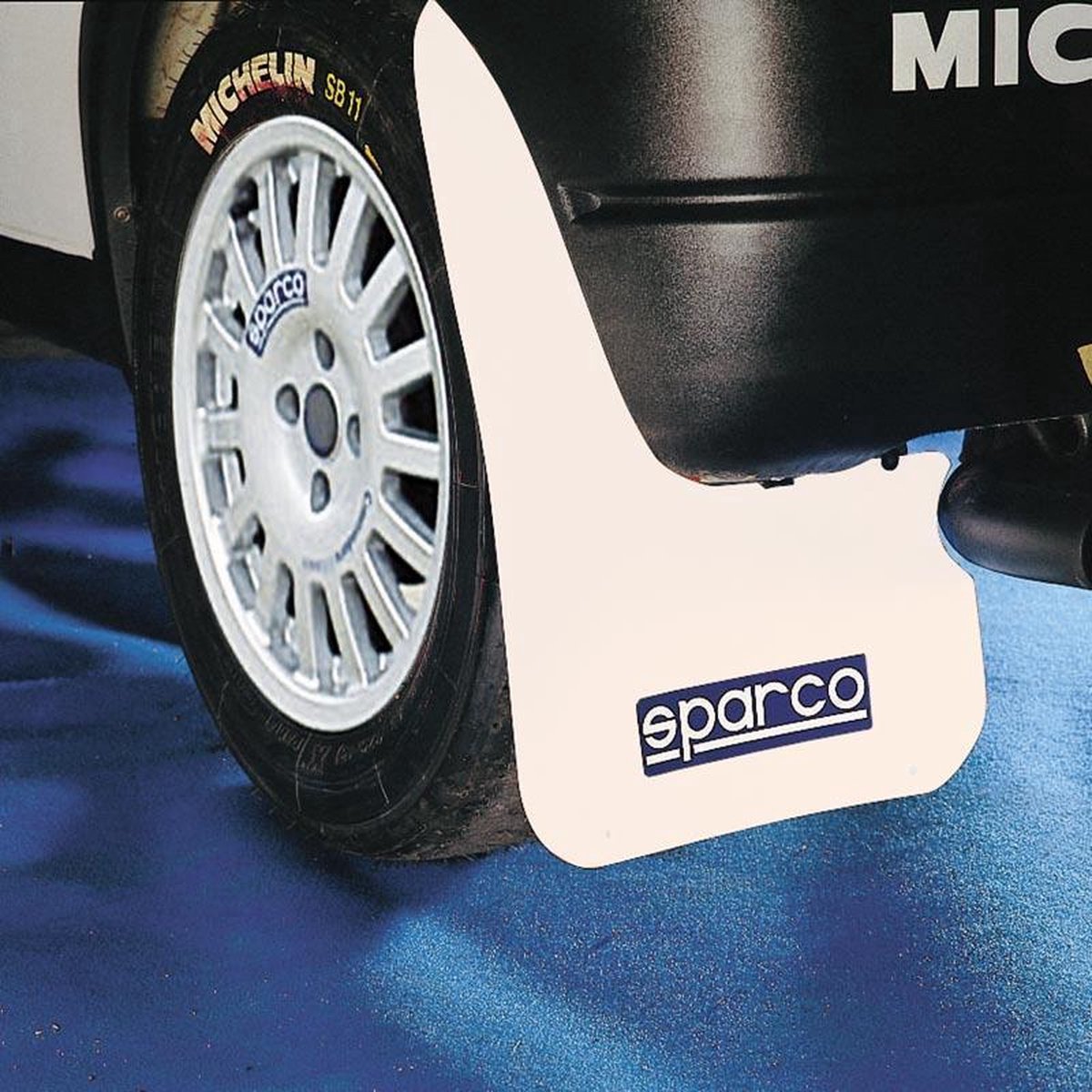 Bavettes universelles Sparco 'grandes' - blanc jeu de 2 pièces
