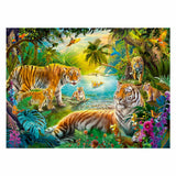 Ravensburger puzzle Famille de tigres dans l'oasis - 500 pcs.