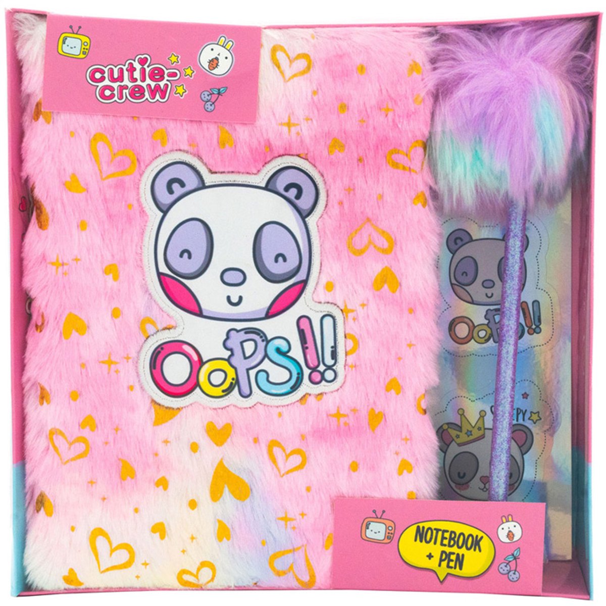 Carnet Canenco Cutie Crew avec stylo pompon