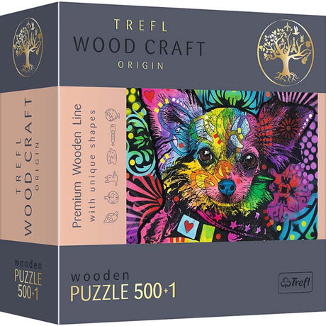 Trefl puzzle chiot coloré 500 pièces en carton.