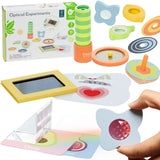 Lobbes Toys BV Classic World Optical Experiments Ensemble de jeu en bois, 16 pièces.