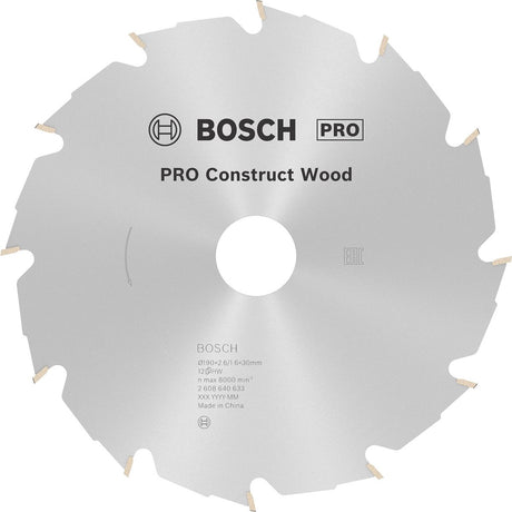 Bosch cirkzb constr. bois 190x30x2.6 12t fwf