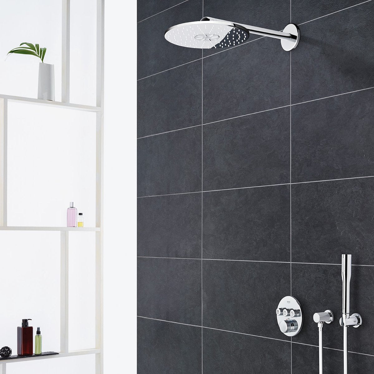 Ensemble de douche de tête Grohe rainshower 310 smartactive - douche de tête 31 cm - 2 jets - chrome