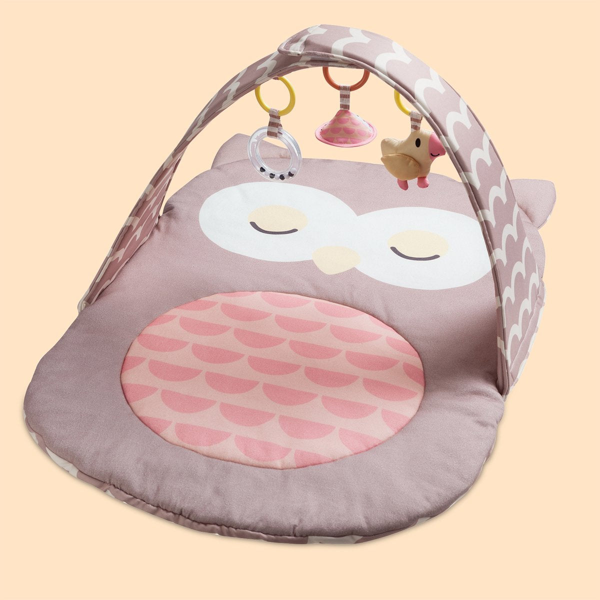 Hape Play Arch Owl Sina - Baby Gym avec hochet, miroir et anneau de dentition, à partir de 0 mois