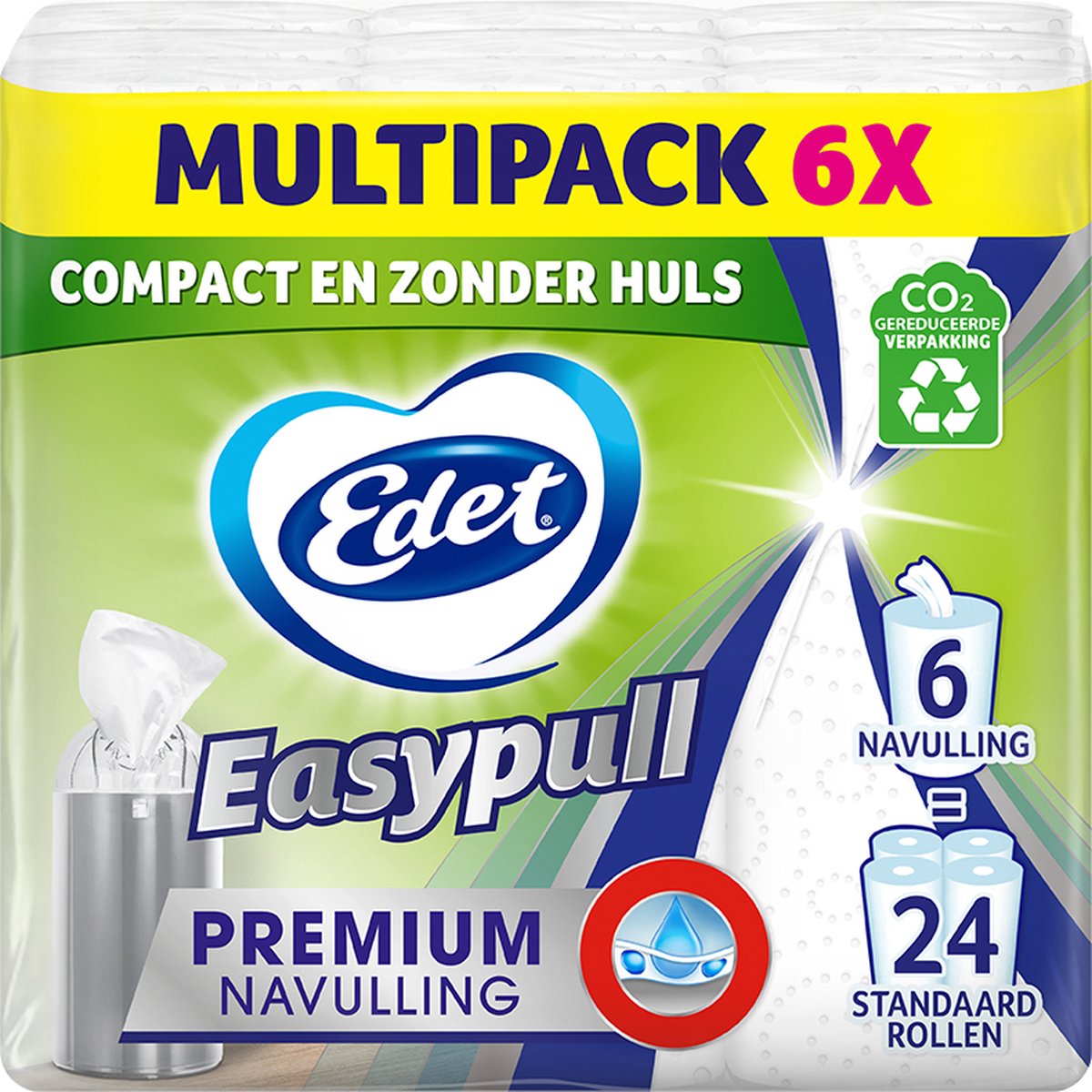 Rouleau de recharge Edet easypull premium - 6 pièces