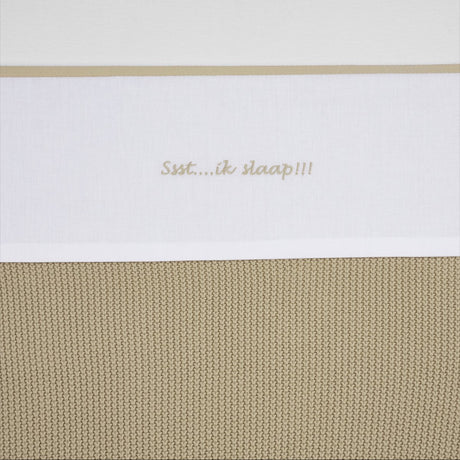 Meyco bébé chut... Je dors !! drap pour berceau - sable - 75x100cm - 0,3 tog