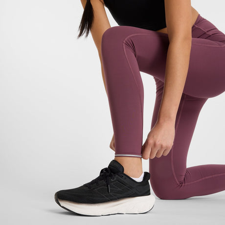 Legging de sport femme New Balance Nb Stylish High Rise Leggings 27 - prune délavée