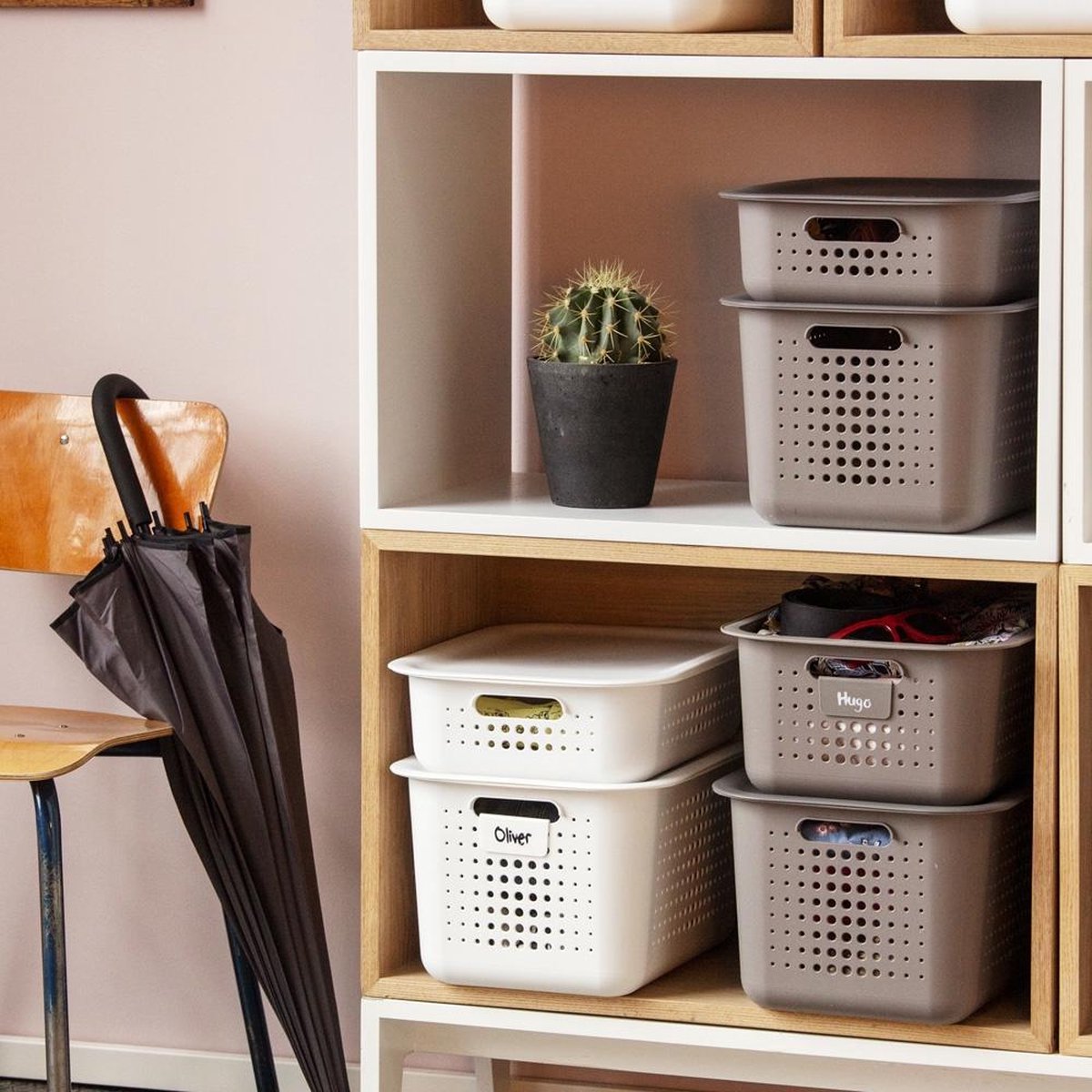 Smartstore - couvercle de panier bambou - bambou - marron