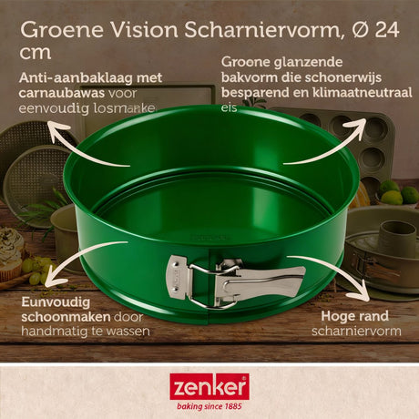 Zenker moule à charnière avec charnière 24 cm vision verte