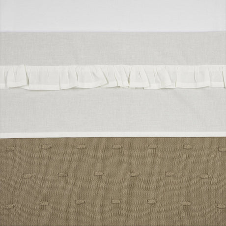 Drap de berceau à volants Meyco - blanc cassé - 75x100cm - 0,3 tog