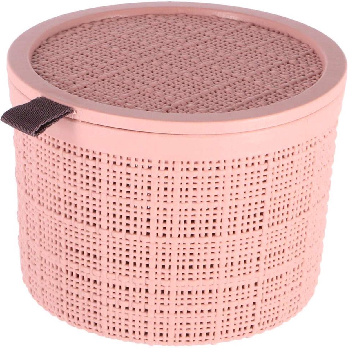 Curver panier de rangement en jute rond 2l rose aube | 2 pièces