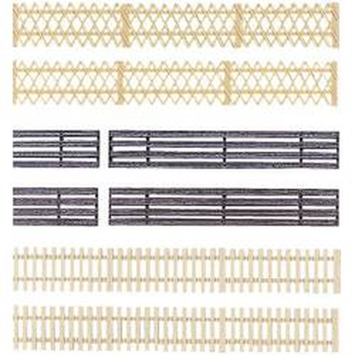 Auhagen 42 557 h0 clôture en bois modèle plastique