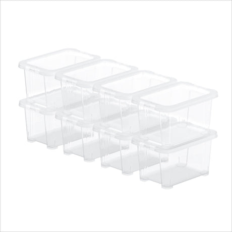 Boîtes de rangement Rotho Core Basic - lot de 8 - empilables - 1,2 l
