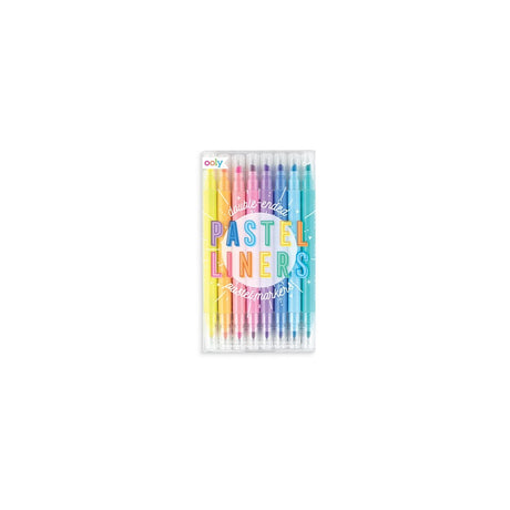 Ooly - pastel liners - marqueurs double face de couleur pastel - 8 pièces