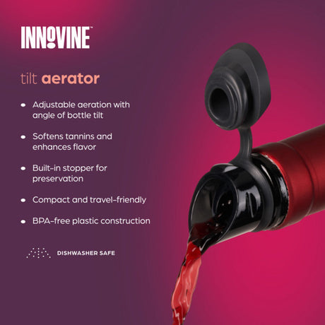 Aérateur de vin Innovine™ - aérateur inclinable en graphite