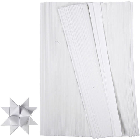 Bandes de tressage Creativ company, l: 45 cm, l: 15 mm, d 6,5 cm, blanc, 500 bandes 1 boîte