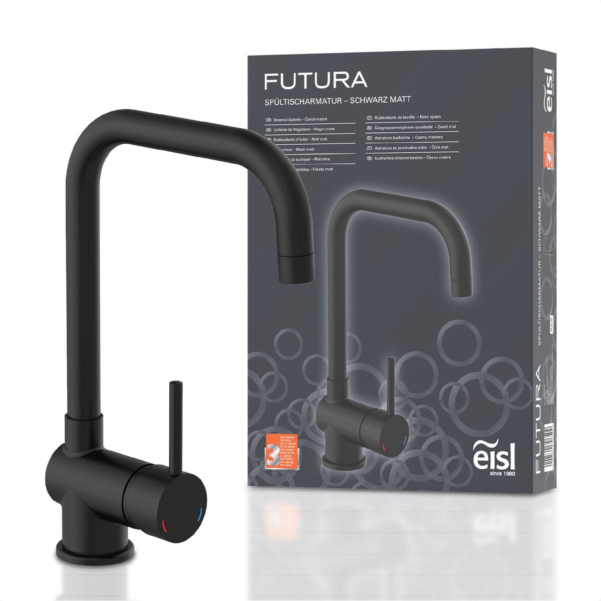 Eisl futura Robinet de cuisine - mitigeur - noir