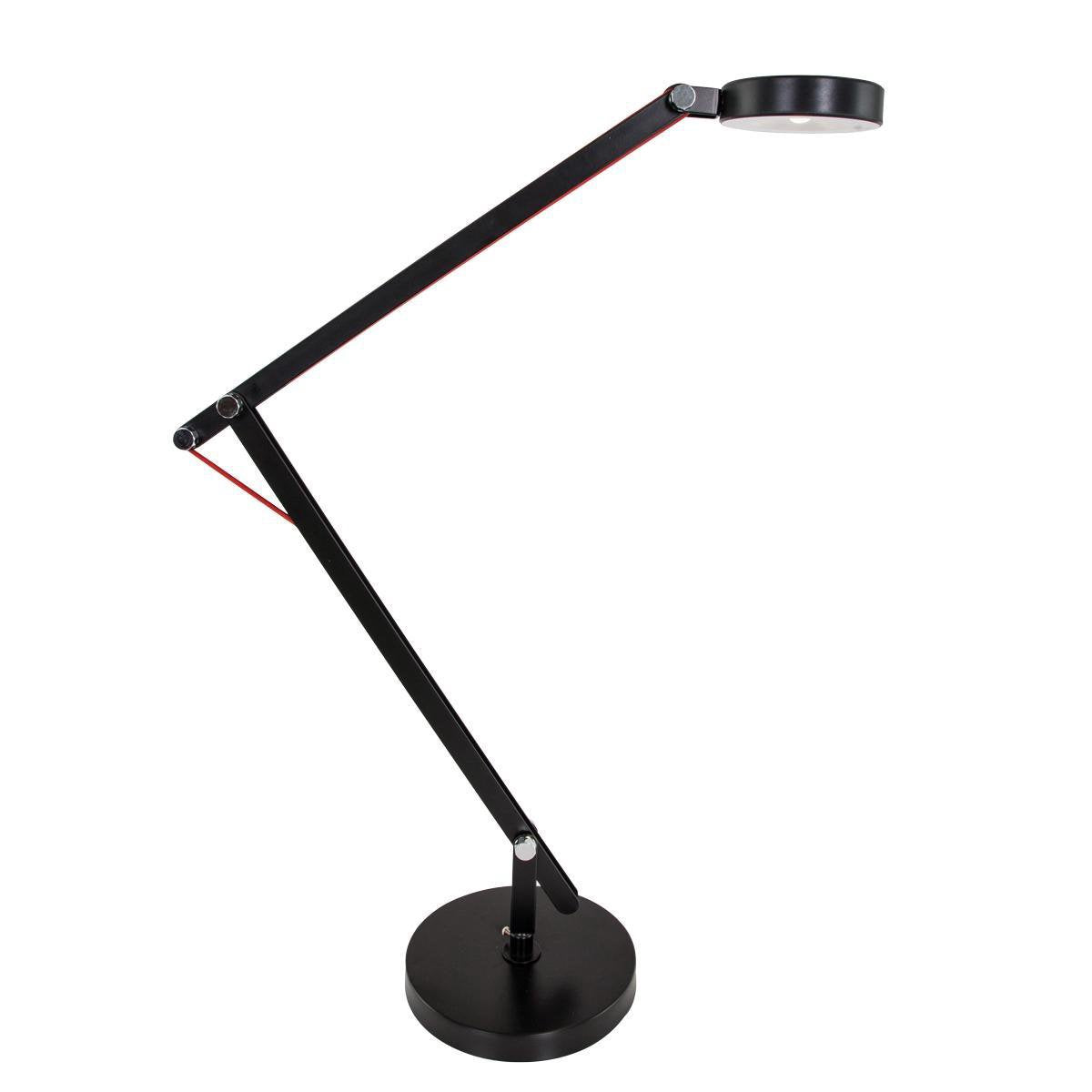 Trio amsterdam - lampe de table - lampe de bureau - noir - incl. 1x smd 5w - 500lm - 3000k - base, pince et montage mural